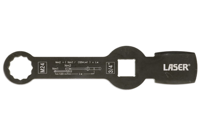 Laser Tools 62416 HGV Brake Caliper Wrench - 24mm Bi-Hex