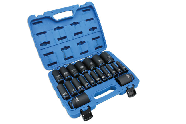 Laser Tools 6830 Deep Impact Socket Set 1/2"D 20pc