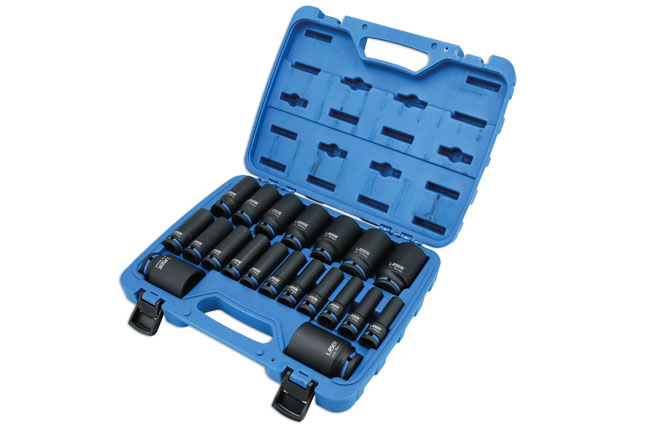 Laser Tools 6830 Deep Impact Socket Set 1/2"D 20pc