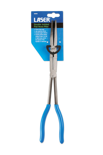 Laser Tools 6968 Double Jointed Flat Nose Pliers 340mm