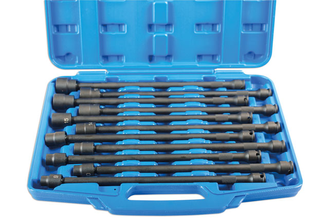 Laser Tools 7102 Universal Joint Extra Long Impact Socket Set 3/8"D 11pc