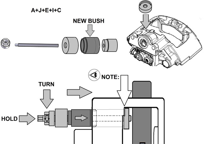 Laser Tools 7105 Caliper Bush Replacement Tool - Knorr-Bremse