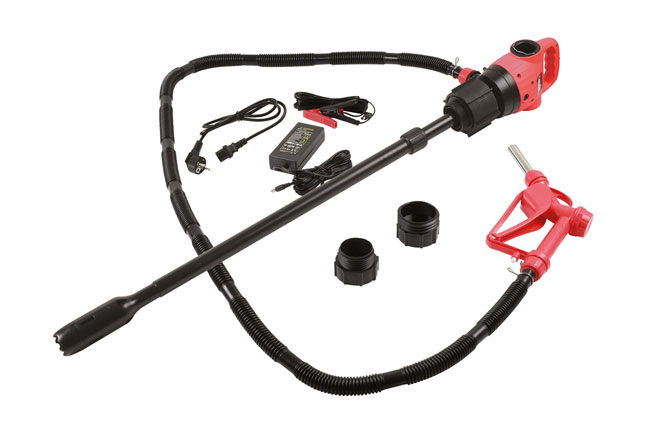 Laser Tools 7273 Electric Drum Pump for Diesel AC/DC with Euro Charger