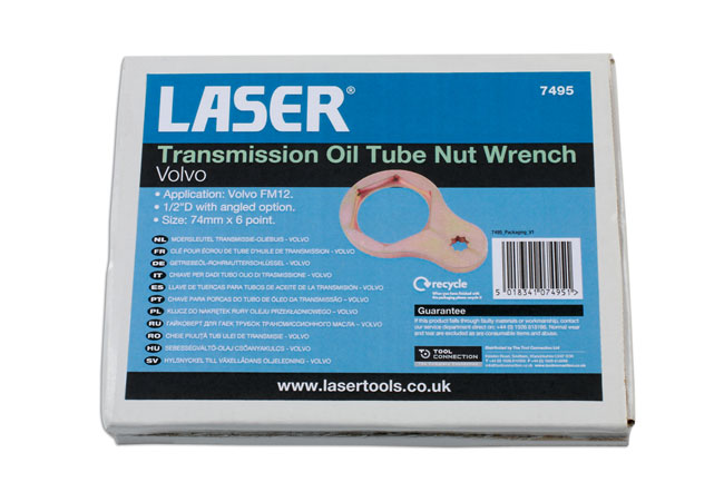 Laser Tools 7495 Transmission Oil Tube Nut Wrench - for Volvo