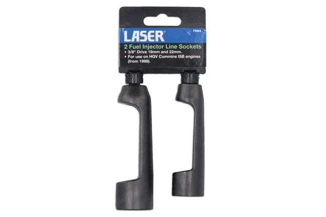 Laser Tools 7694 Fuel Injector Line Sockets 3/8"D 2pc
