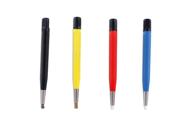 Laser Tools 8141 Abrasive Pen Brush Set 4pc