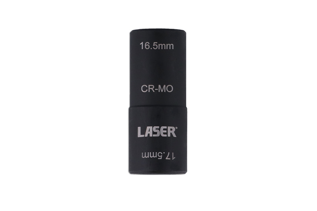 Laser Tools 8213 Double Ended Damaged Wheel Nut Socket 16.5x17.5mm