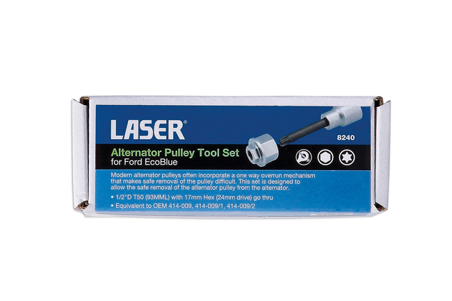 Laser Tools 8240 Alternator Pulley Tool Set - for Ford EcoBlue