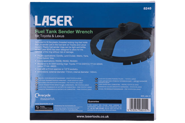 Laser Tools 8245 Fuel Tank Sender Wrench - for Toyota & Lexus