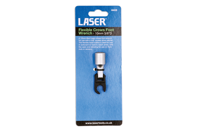 Laser Tools 8425 Flexible Crows Foot Wrench 10mm 3/8"D