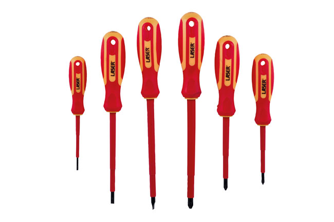 Laser Tools 8455 VDE Insulated Screwdriver Set 6pc