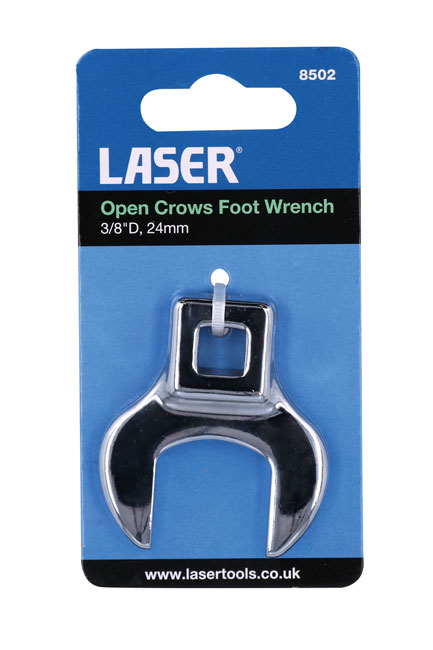 Laser Tools 8502 Open Crows Foot Wrench - 3/8"D 24mm