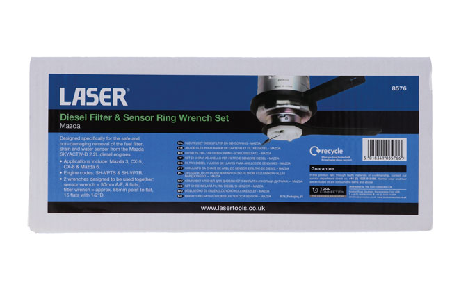 Laser Tools 8576 Diesel Filter & Sensor Ring Wrench Set – Mazda