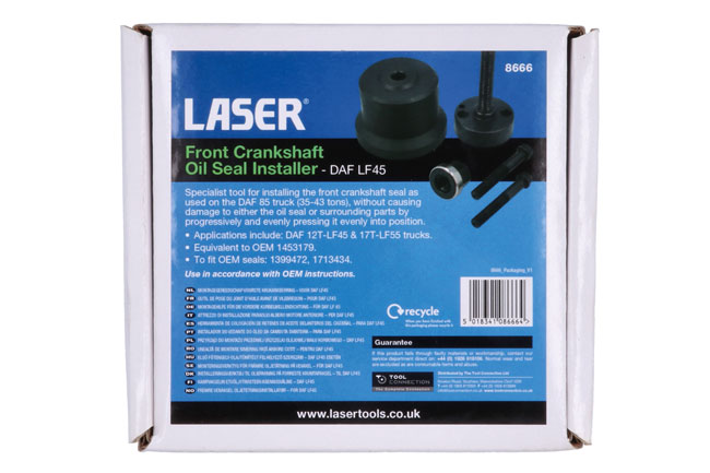 Laser Tools 8666 Front Crankshaft Oil Seal Installer – for DAF LF45