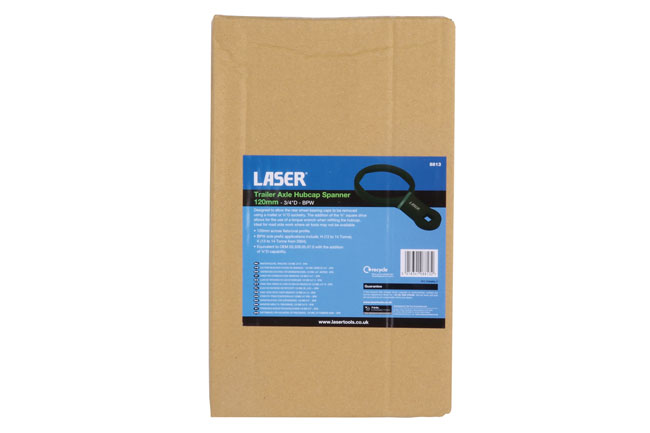 Laser Tools 8813 Trailer Axle Hubcap Spanner 120mm 3/4"D - BPW