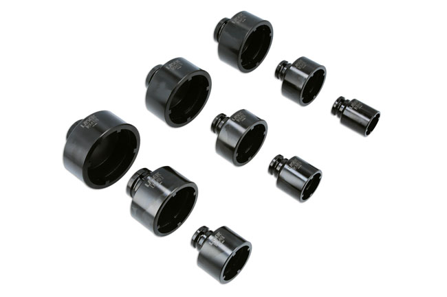 Laser Tools 8913 Internal KM Lock Nut Socket Set - 9pc