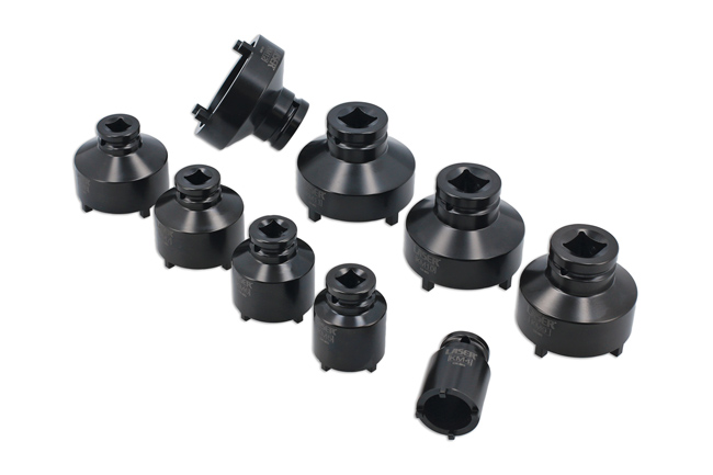 Laser Tools 8914 External KM Lock Nut Socket Set - 9pc