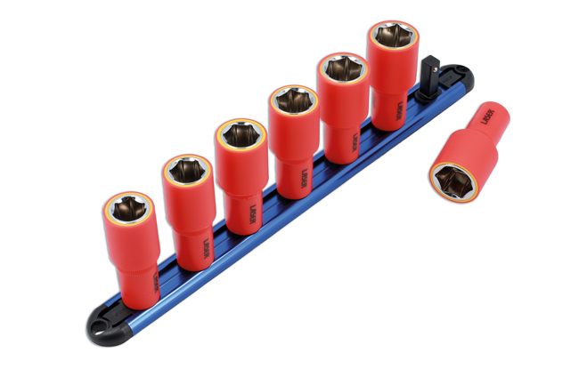 Laser Tools 8989 VDE Insulated Socket Set 16-22mm 3/8"D 7pc