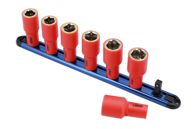 Laser Tools 8989 VDE Insulated Socket Set 16-22mm 3/8"D 7pc