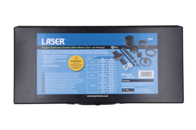 Laser Tools 9028 Engine Subframe Double Silent Block Tool - for VW Group