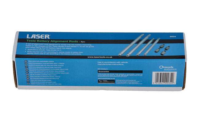 Laser Tools 9034 Tesla Battery Alignment Rods 8pc