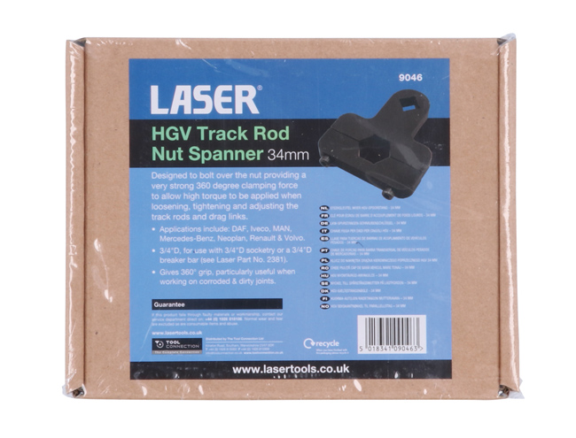 Laser Tools 9046 HGV Track Rod Nut Spanner - 34mm