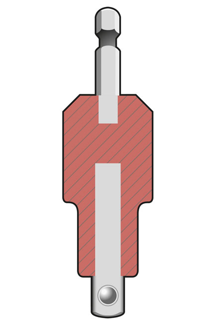 Laser Tools 9151 Non-Conductive Insulated Quick Chuck Adaptor with Magnetic Sockets 4pc