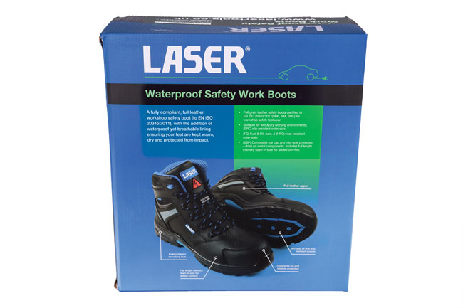 Laser Tools 9160 Waterproof Safety Work Boots, Size 9 (UK) / 43 (EU)