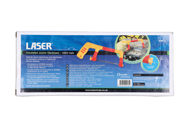 Laser Tools 9165 Insulated Junior Hacksaw - 1000V Safe