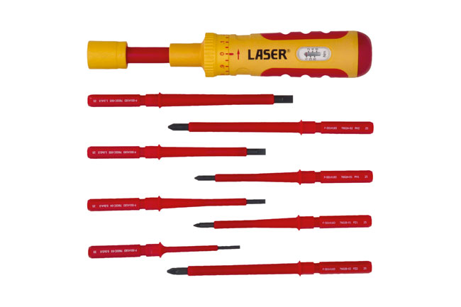 Laser Tools 9167 VDE Insulated Torque Screwdriver Set 1-6Nm 9pc