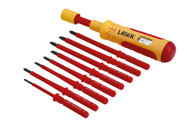Laser Tools 9167 VDE Insulated Torque Screwdriver Set 1-6Nm 9pc