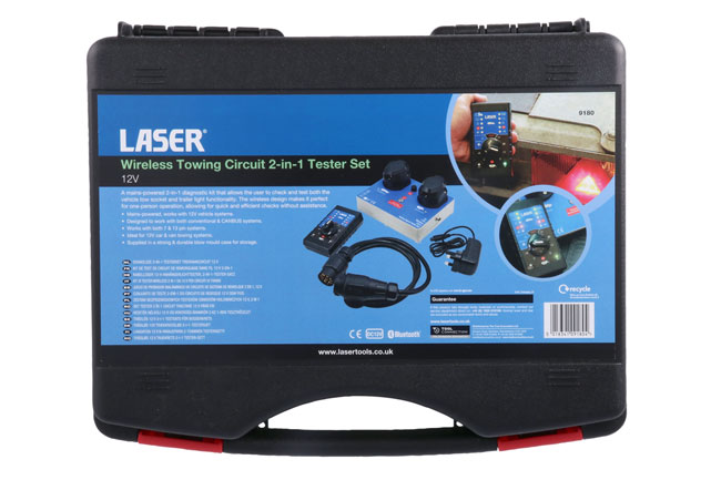 Laser Tools 9180 Wireless 12V Towing Circuit 2-In-1 Tester Set