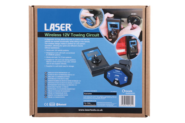 Laser Tools 9181 Wireless 12V Towing Circuit Tester