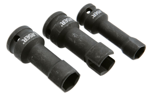 Laser Tools 9268 Deep Sockets for Strut Channel 1/2"D - 3pc