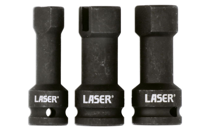 Laser Tools 9268 Deep Sockets for Strut Channel 1/2"D - 3pc
