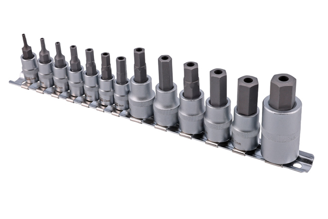 Laser Tools 9282 Security Hex Socket Bit Set 1/4"D, 3/8"D, 1/2"D 13pc