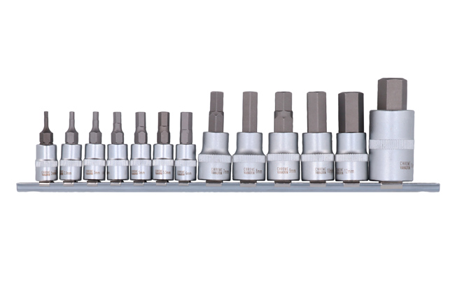 Laser Tools 9282 Security Hex Socket Bit Set 1/4"D, 3/8"D, 1/2"D 13pc