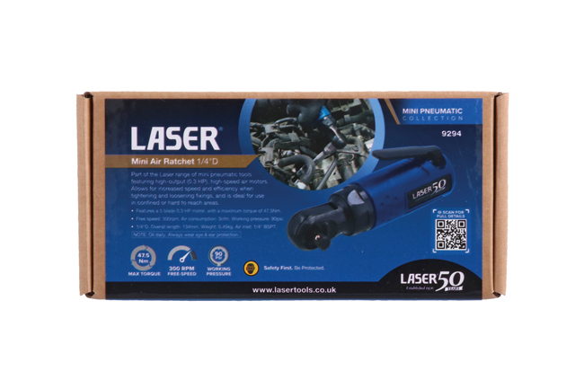 Laser Tools 9294 Mini Air Ratchet 1/4"D - 50th Anniversary