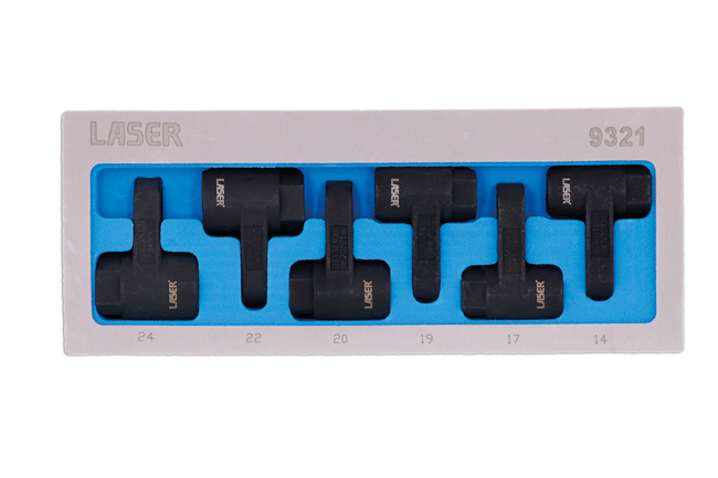 Laser Tools 9321 Exhaust Gas Sensor Socket Set 6pc