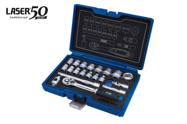Laser Tools 9326 Socket Set 3/8"D - 20pc - 50th Anniversary