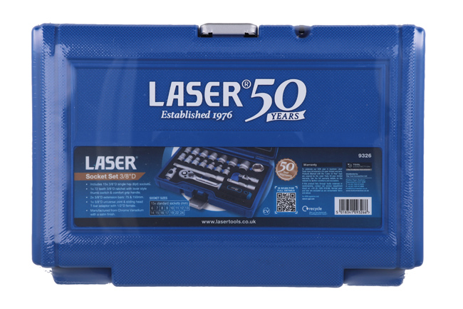 Laser Tools 9326 Socket Set 3/8"D - 20pc - 50th Anniversary