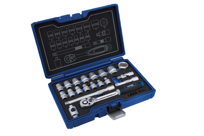 Laser Tools 9326 Socket Set 3/8"D - 20pc - 50th Anniversary