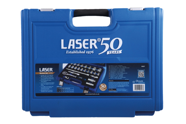 Laser Tools 9327 Socket Set 1/2"D - 25pc - 50th Anniversary