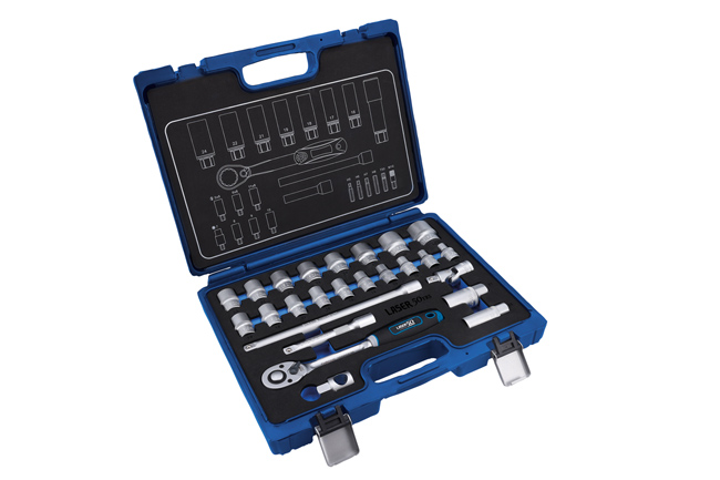 Laser Tools 9327 Socket Set 1/2"D - 25pc - 50th Anniversary