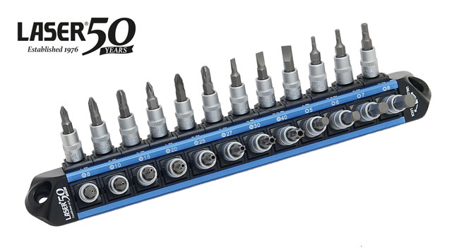 Laser Tools 9328 LocSoc Bit Socket Set 1/4"D - 24pc - 50th Anniversary