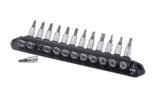 Laser Tools 9328 LocSoc Bit Socket Set 1/4"D - 24pc - 50th Anniversary