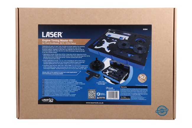 Laser Tools 9354 Engine Timing Master Kit for Ford EcoBoost, SCTi, GTDi Petrol - 50th Anniversary