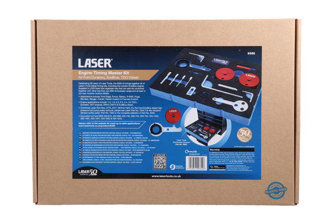 Laser Tools 9355 Engine Timing Master Kit for Ford Duratorq, EcoBlue, TDCi Diesel - 50th Anniversary