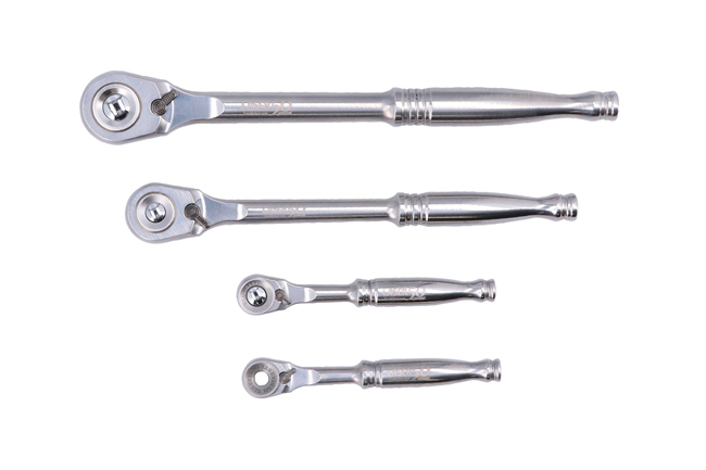 Laser Tools 9365 Stainless Steel High-Quality Ratchet Set 4pc - 50th Anniversary