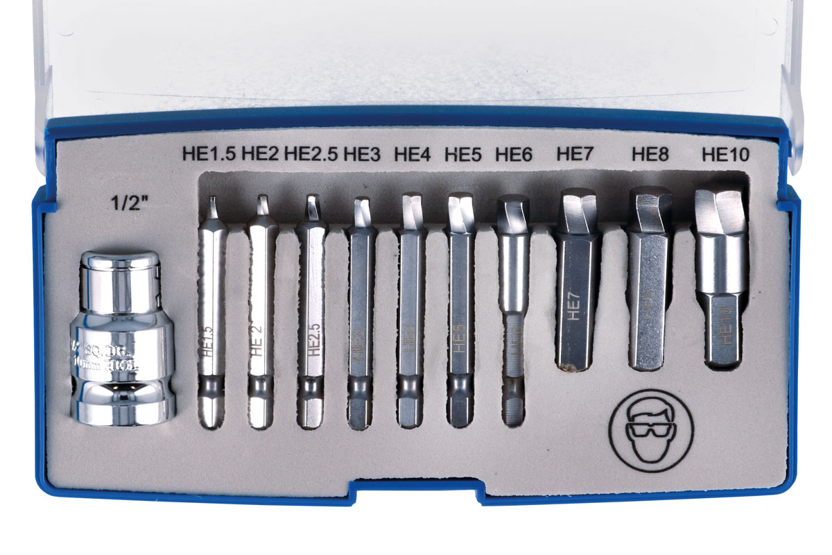 Laser Tools 6845 Damaged Cap Head Bolt/Screw Extractor Set 11pc